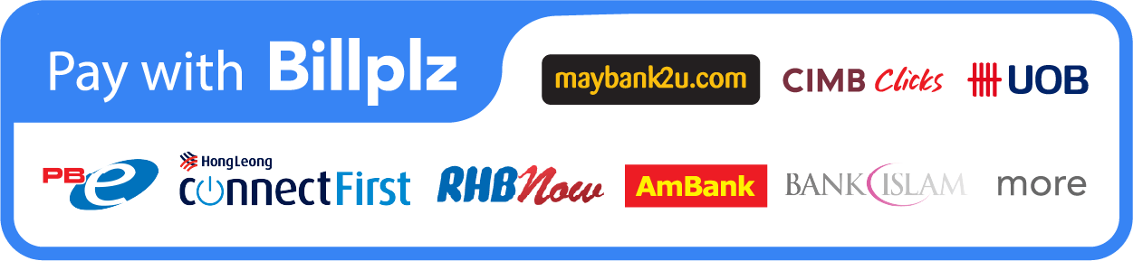 Pembayaran Automatik Melalui Online Banking (FPX) seperti Maybank2u, CIMB Clicks, Bank Islam Dan Lain-Lain.